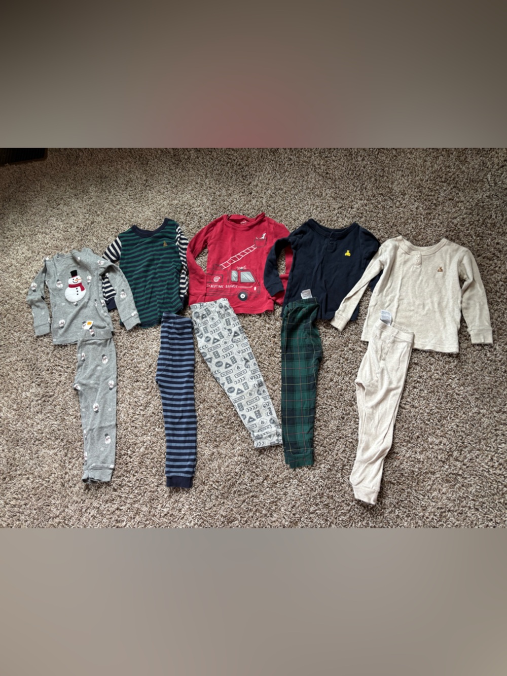 3t boys cotton pajamas